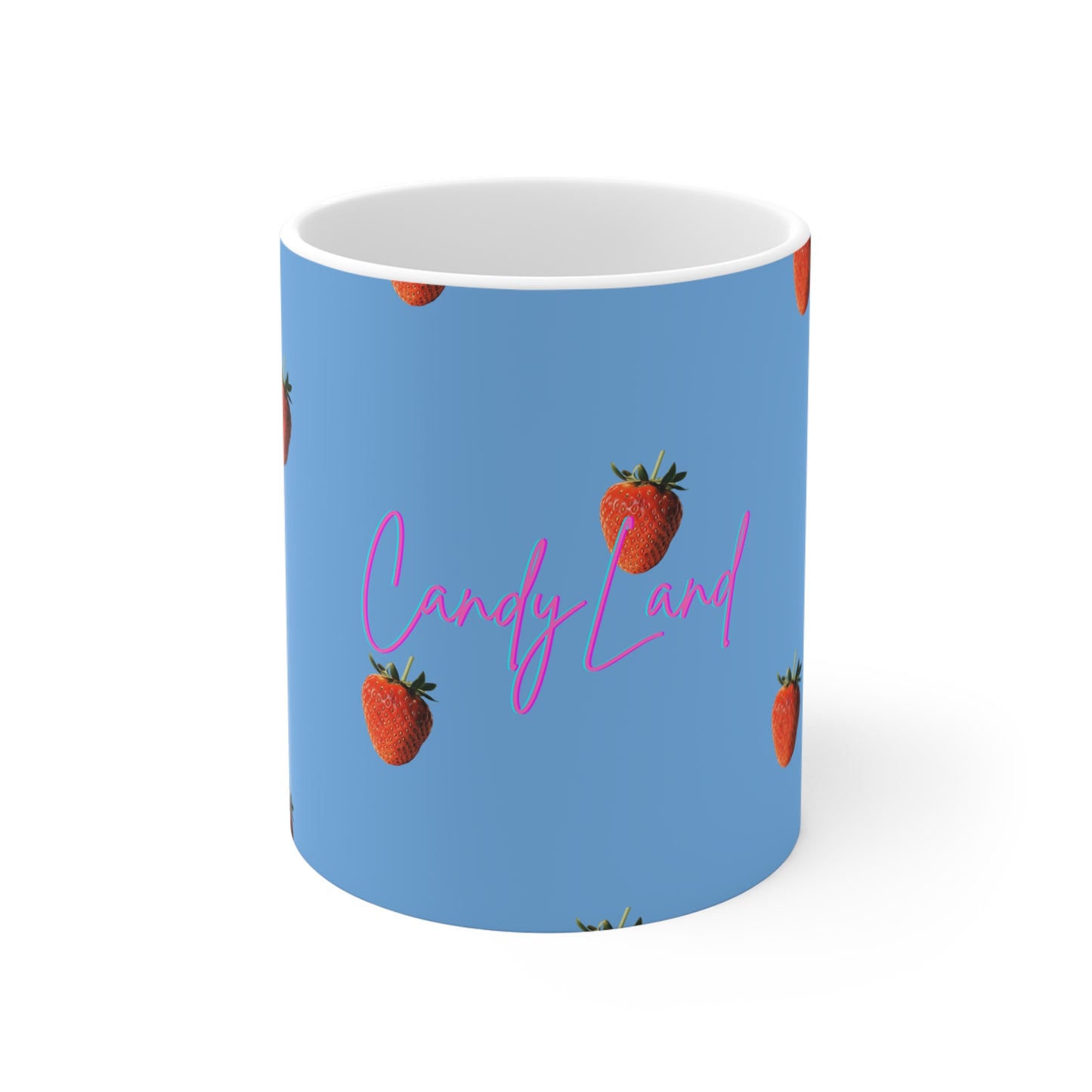 Strawberry Light Blue Mug