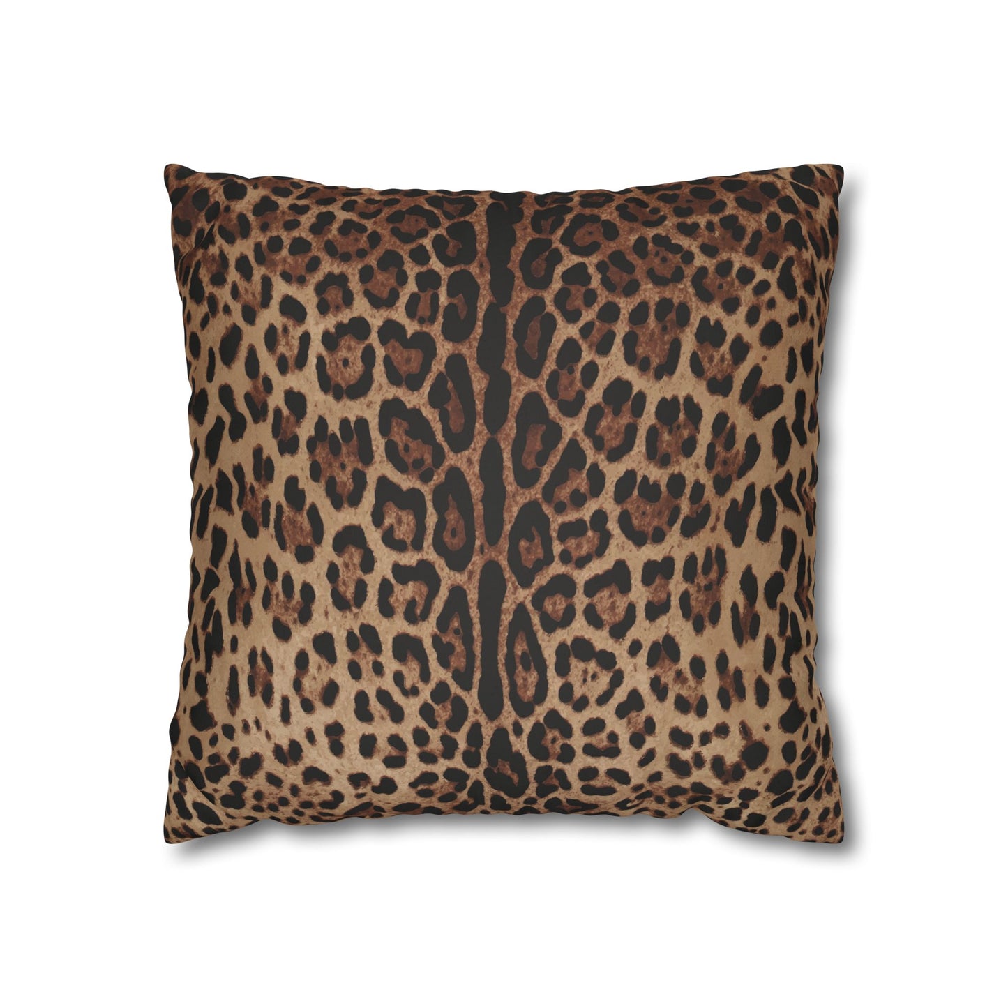 Wild Leopard Faux Suede Square Pillowcase