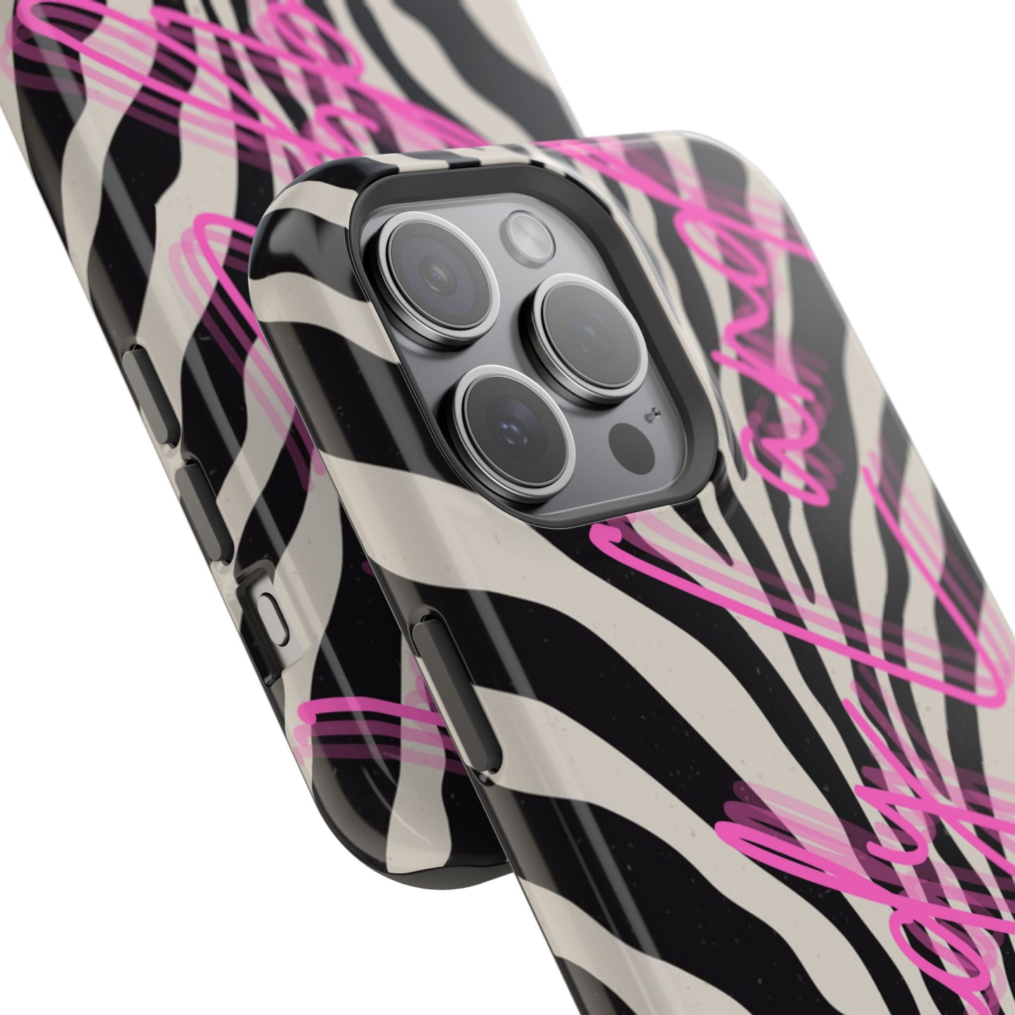 Zebra Candyland pink glossy Miss MagSafe Tough Case