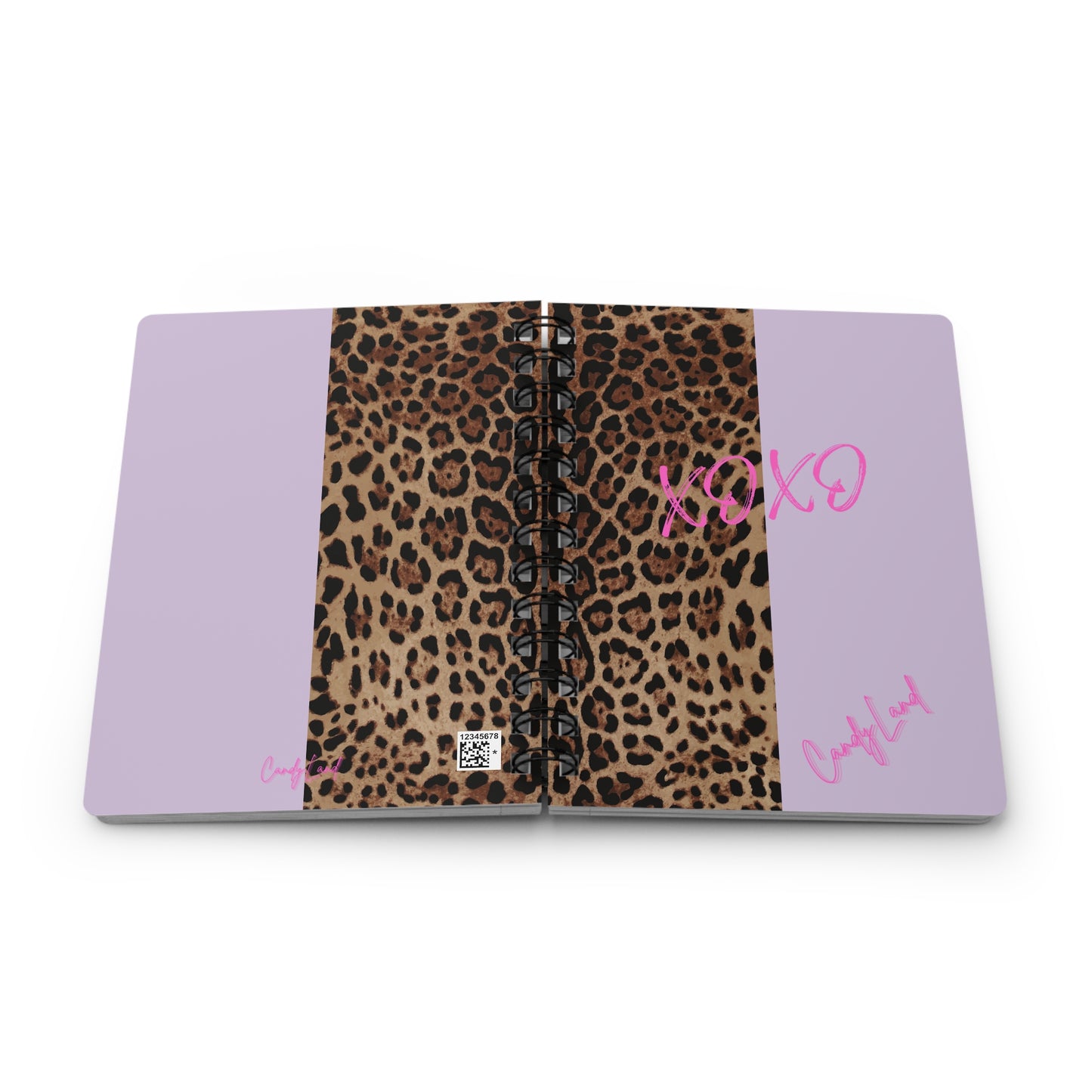 Wild Leopard Lavender XOXO Spiral Bound Notebook