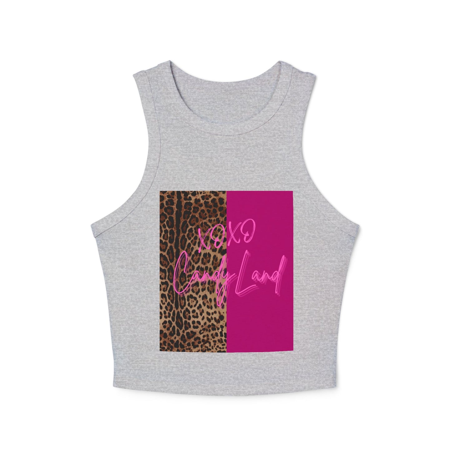 Wild Leopard Pink XOXO +C. Short Tank Top