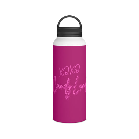 Wild Leopard Pink XOXO Stainless Steel Water Bottle