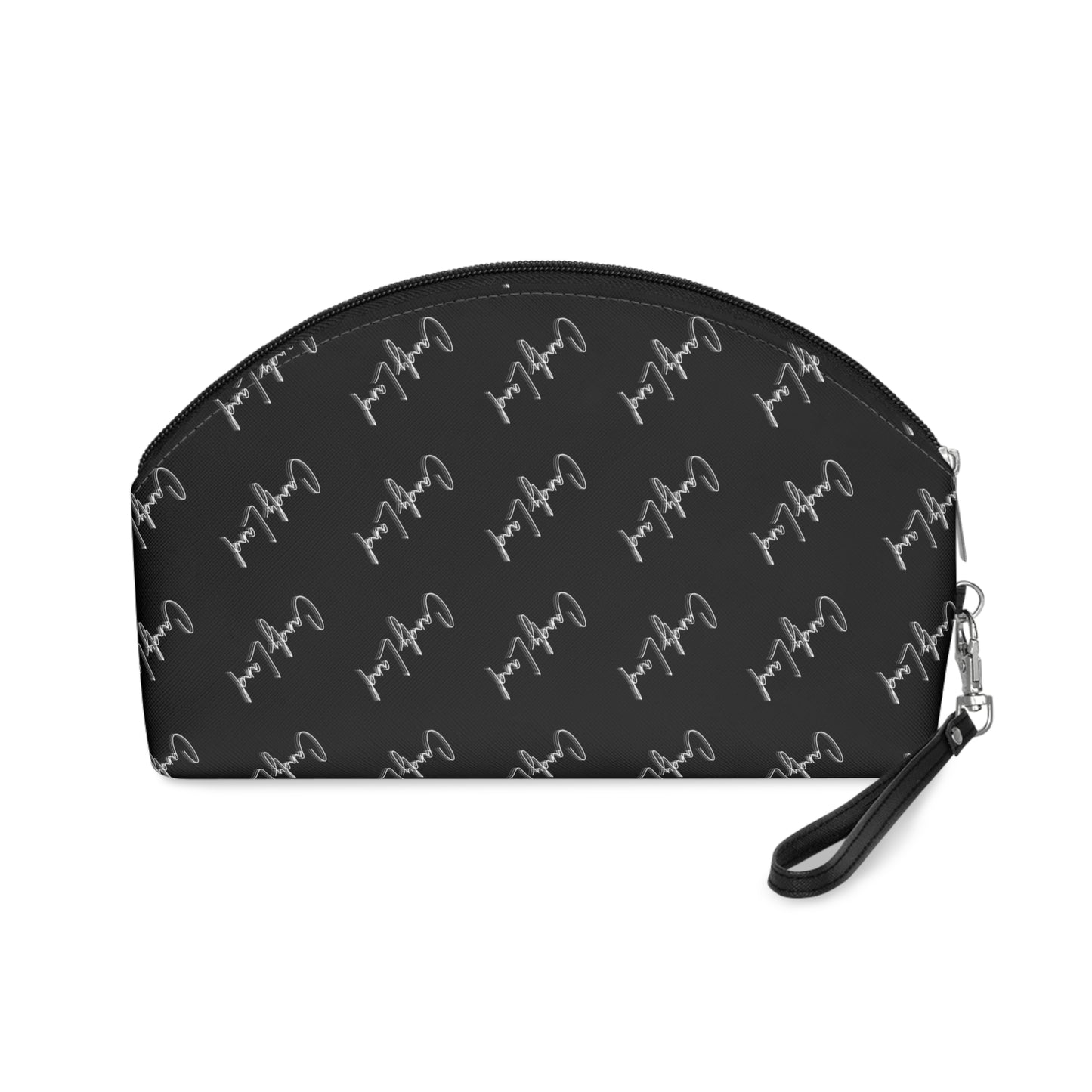 Big Heart Black Makeup Bag