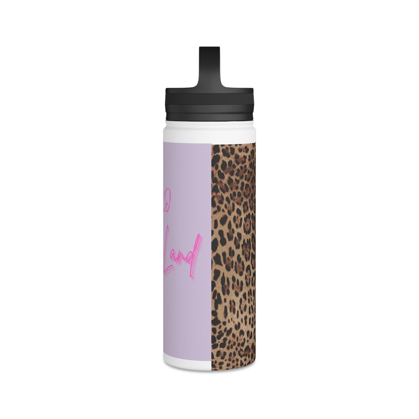 Wild Leopard Lavender XOXO Stainless Steel Water Bottle