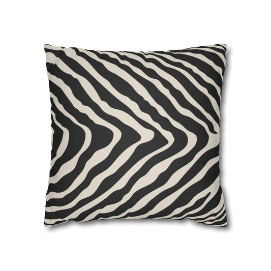 Zebra Faux Suede Square Pillowcase