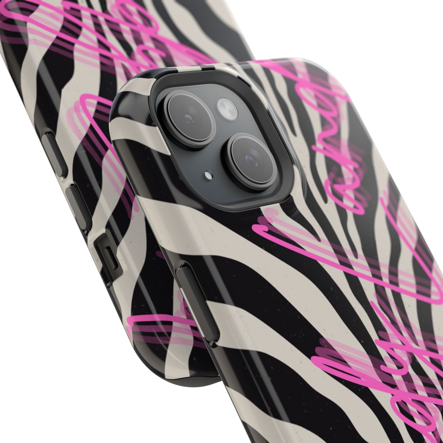 Zebra Candyland pink glossy Miss MagSafe Tough Case