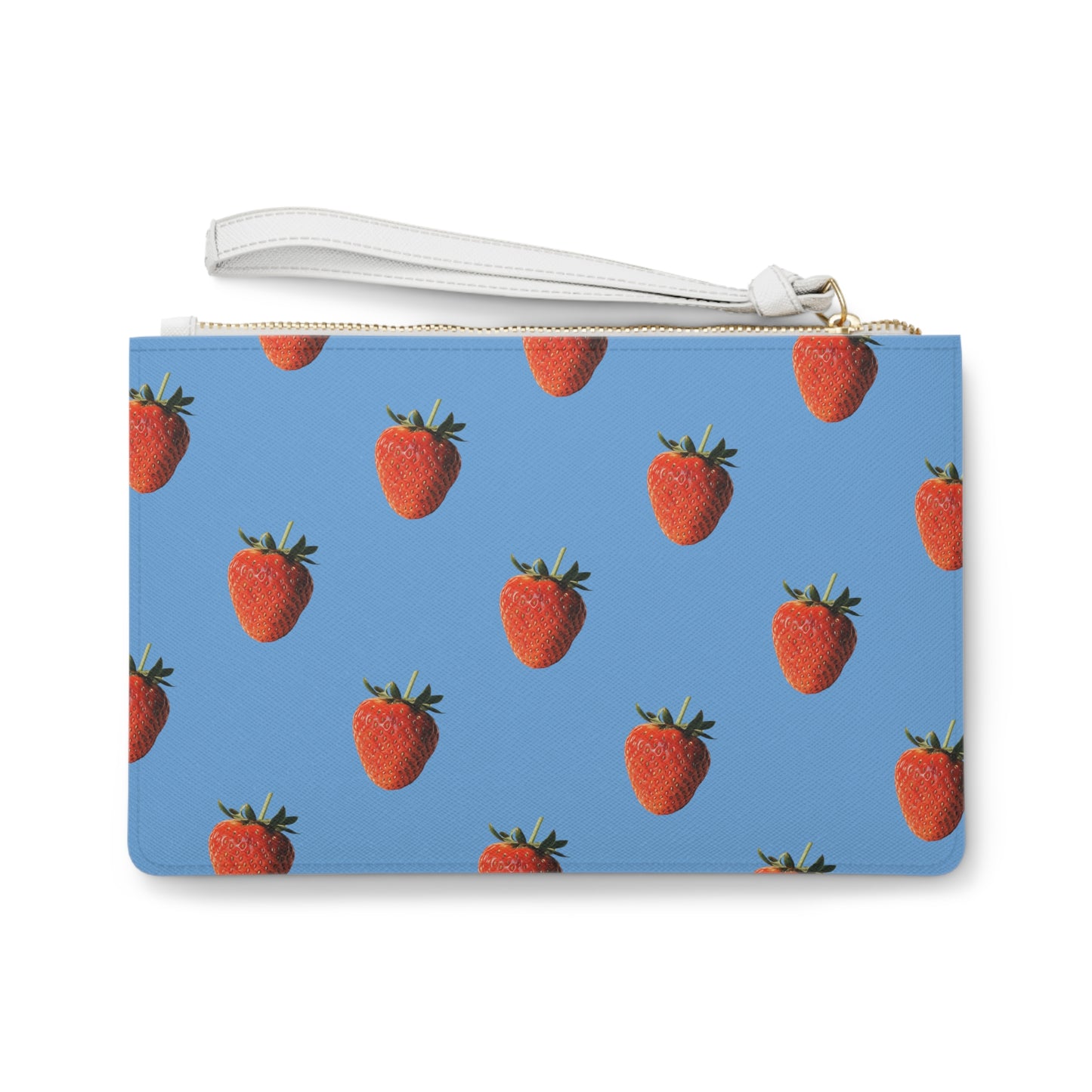 Strawberry Light Blue Clutch