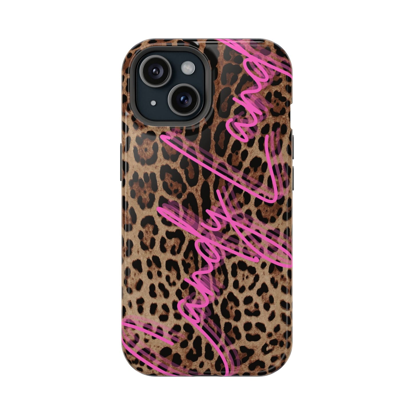 Wild Leopard Candyland pink glossy Miss MagSafe Tough Case