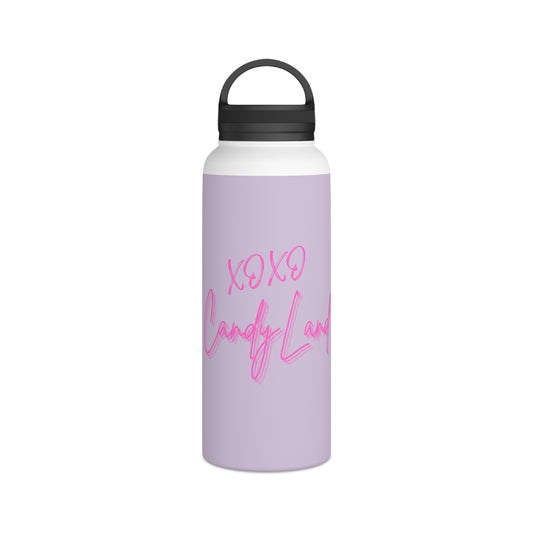 Wild Leopard Lavender XOXO Stainless Steel Water Bottle