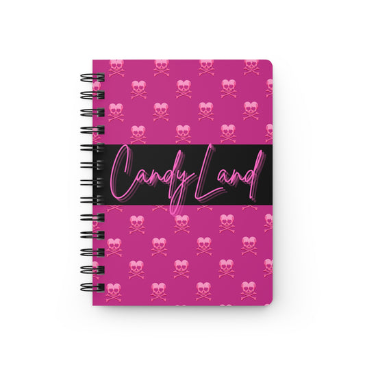 Pink Skull Pink Spiral Bound Notebook