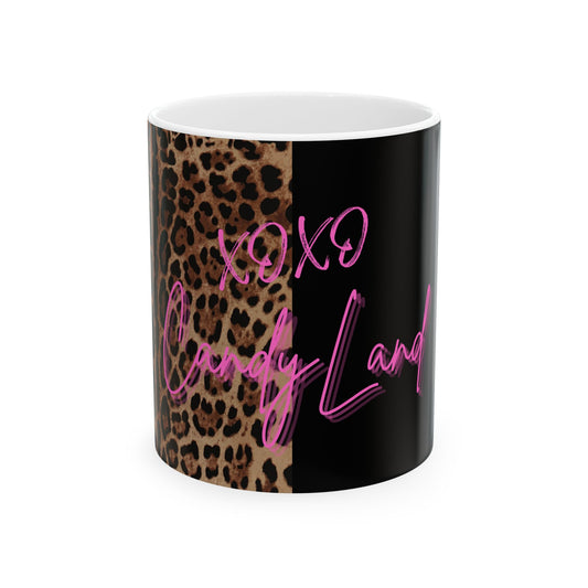 Wild Leopard Black XOXO Mug