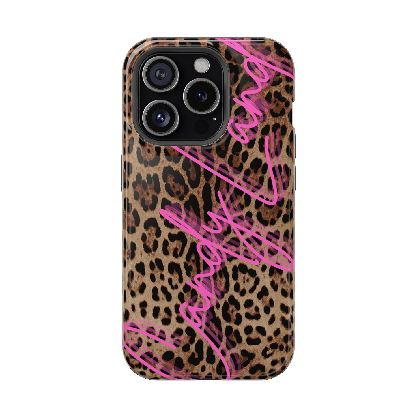 Wild Leopard Candyland pink glossy Miss MagSafe Tough Case