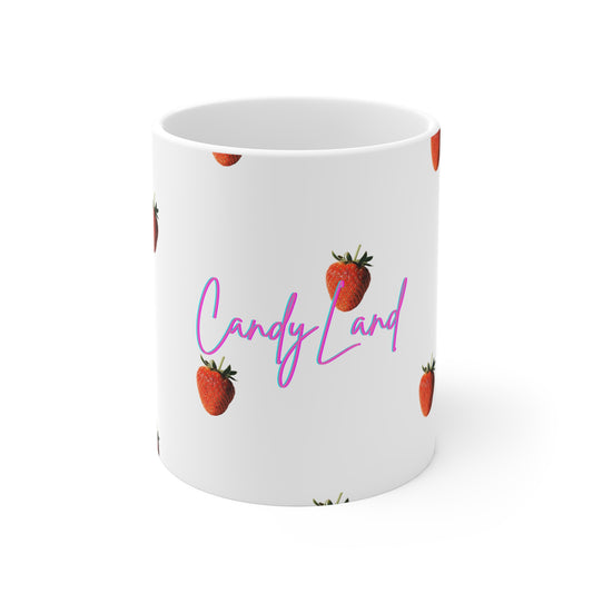 Strawberry White Mug