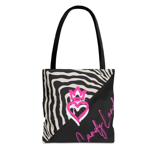 Zebra 1C. Black XOXO Tote Bag