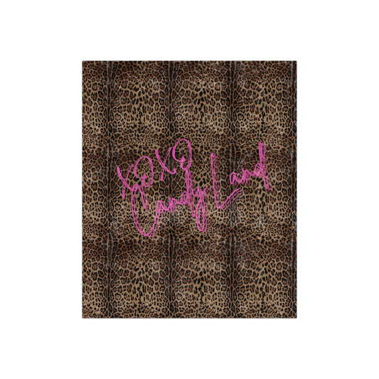 Wild Leopard XOXO Velvet Blanket