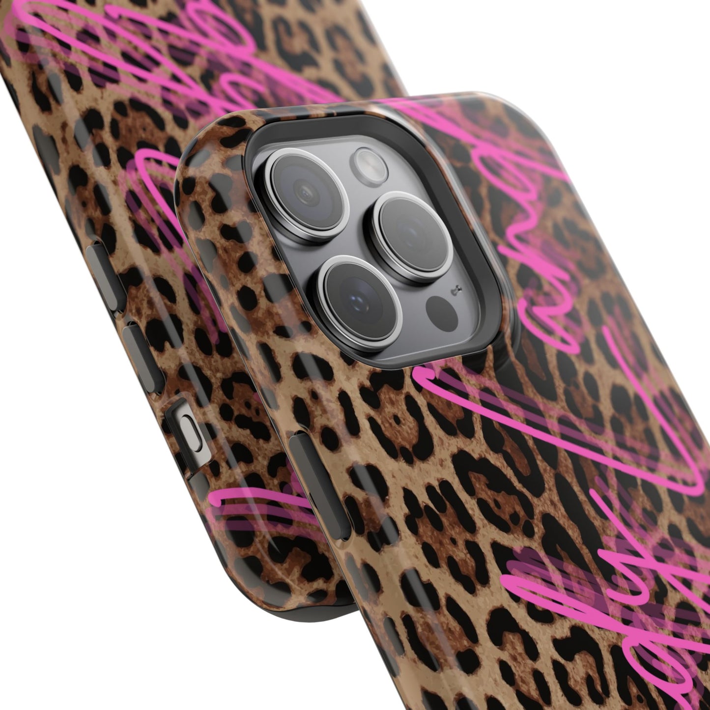 Wild Leopard Candyland pink glossy Miss MagSafe Tough Case