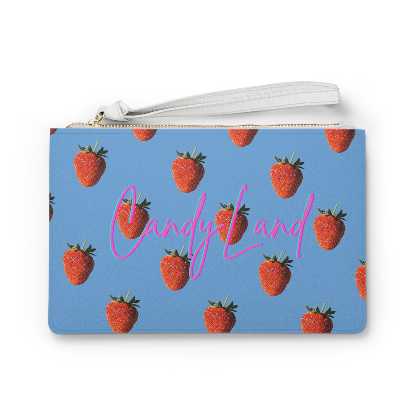 Strawberry Light Blue Clutch