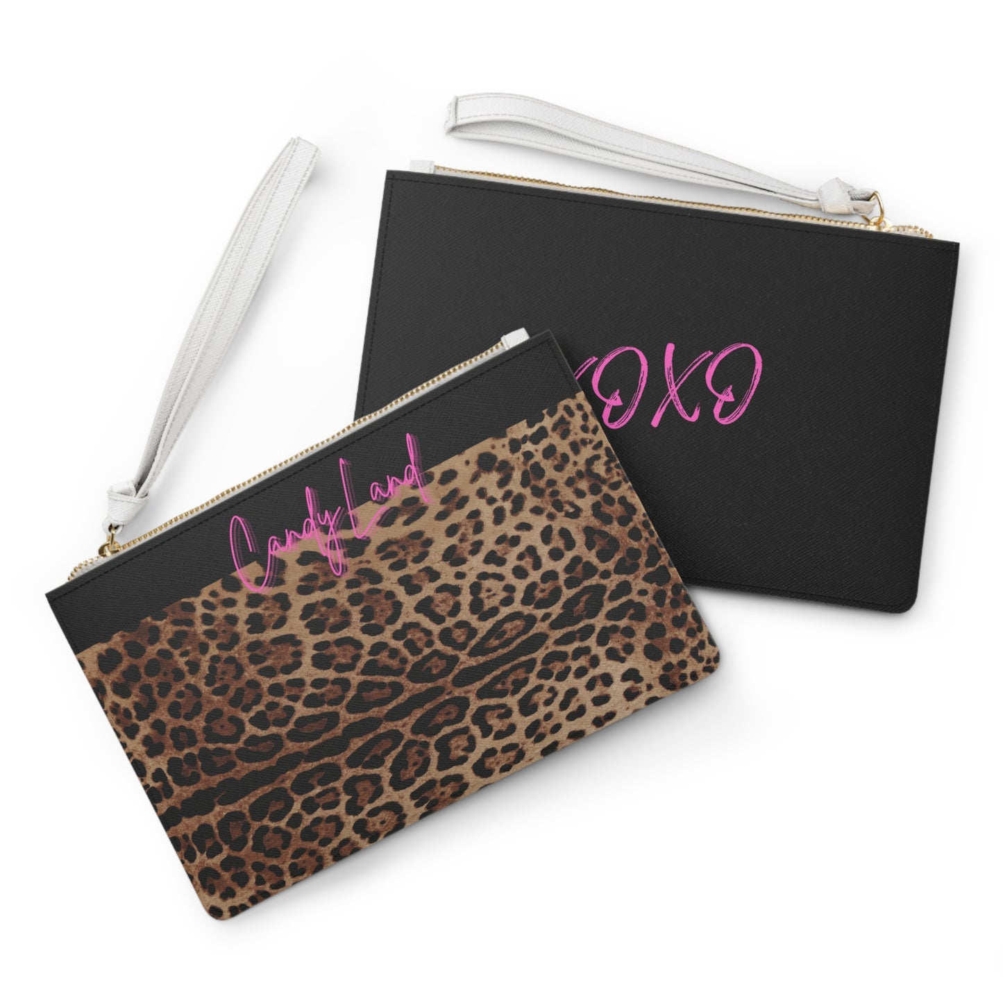 Wild Leopard Black XOXO Clutch