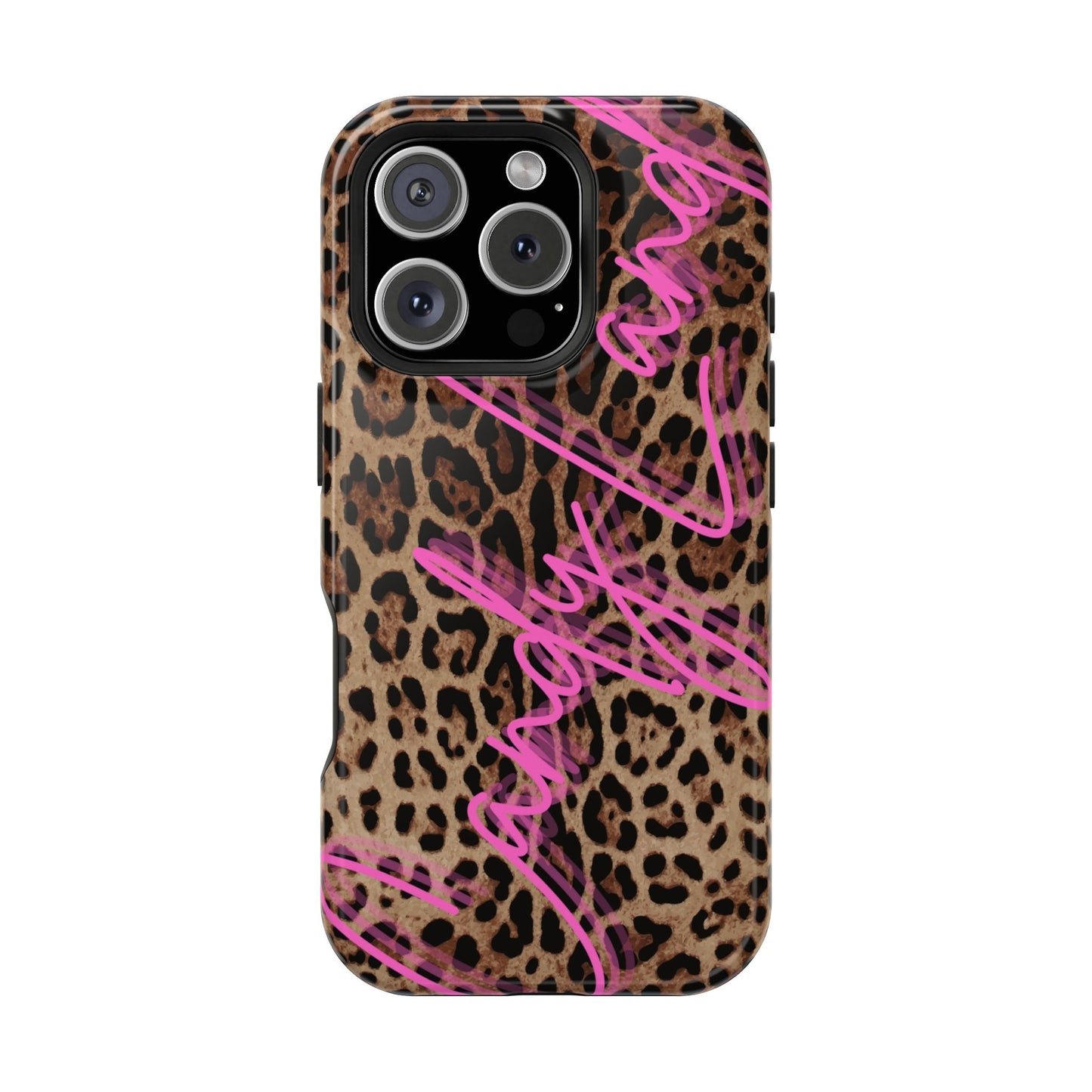 Wild Leopard Candyland pink glossy Miss MagSafe Tough Case