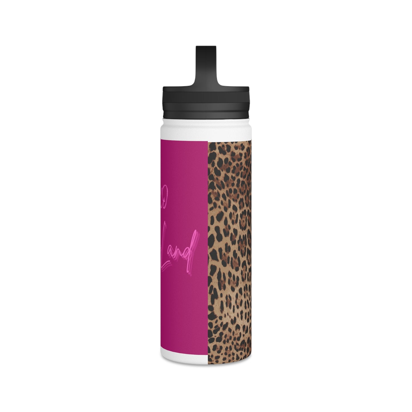 Wild Leopard Pink XOXO Stainless Steel Water Bottle