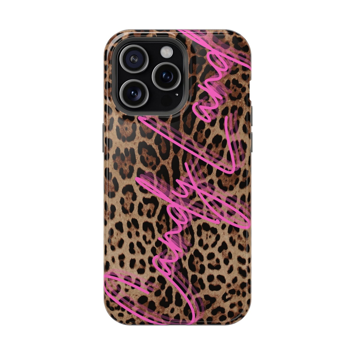 Wild Leopard Candyland pink glossy Miss MagSafe Tough Case