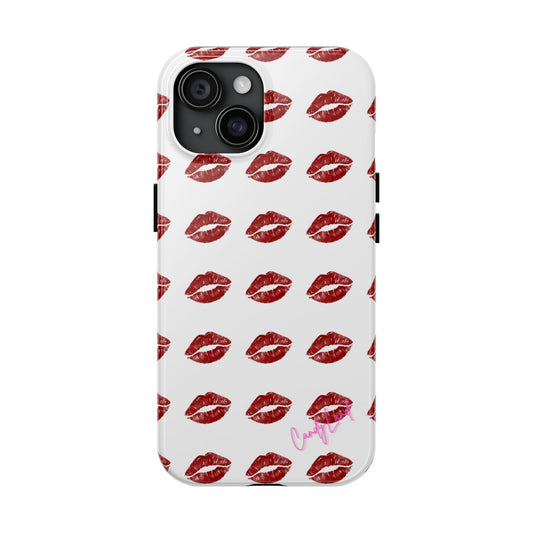 KissKiss White Miss Tough Phone Cases