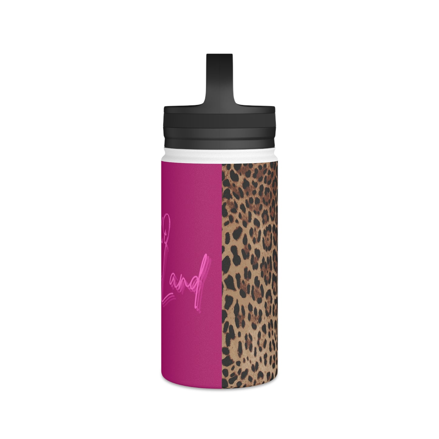 Wild Leopard Pink XOXO Stainless Steel Water Bottle