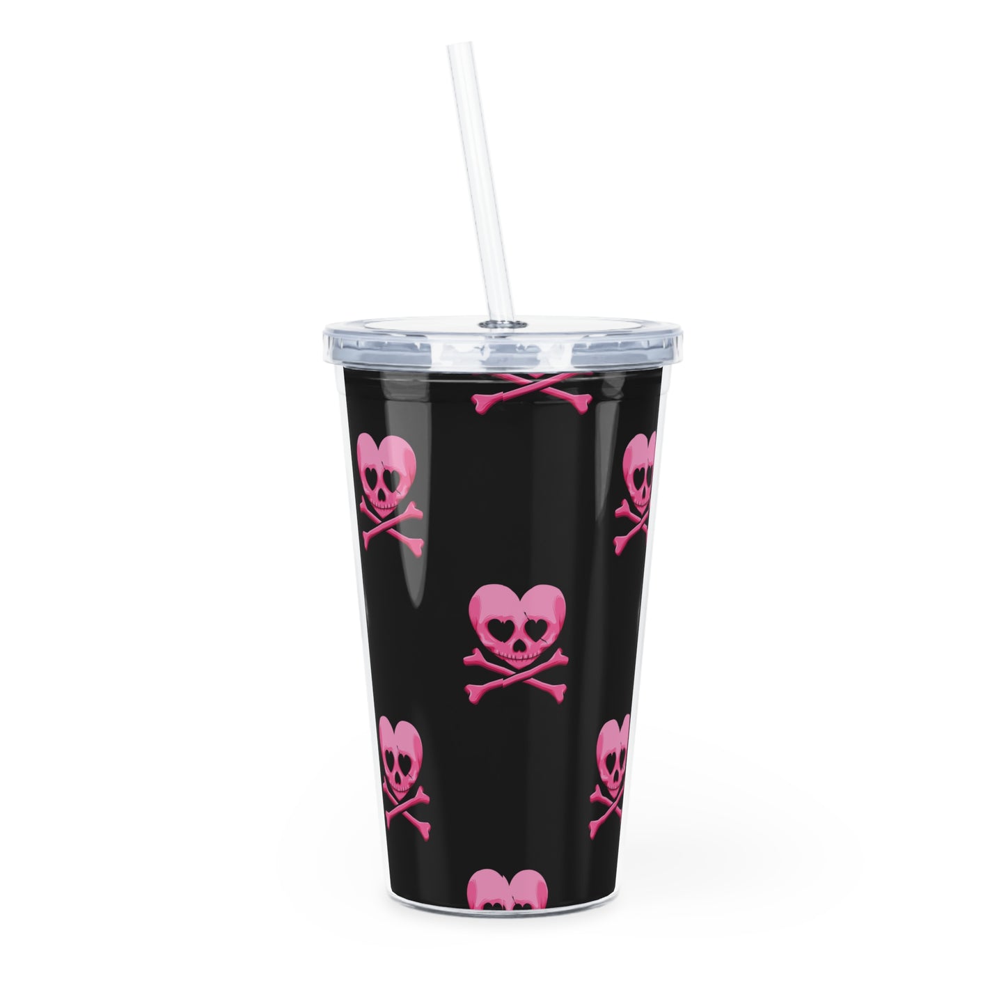 Pink Skull Black Vacation Cup