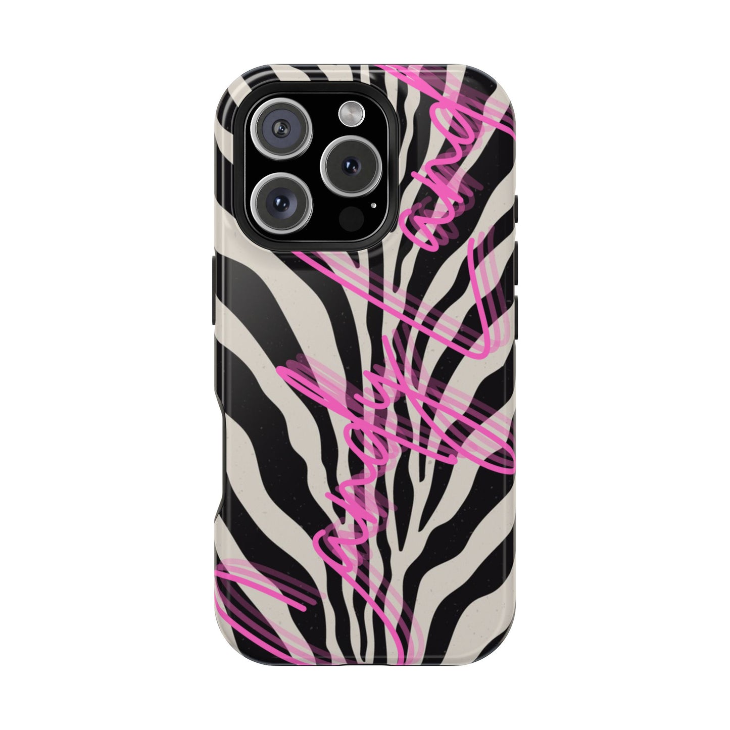 Zebra Candyland pink glossy Miss MagSafe Tough Case