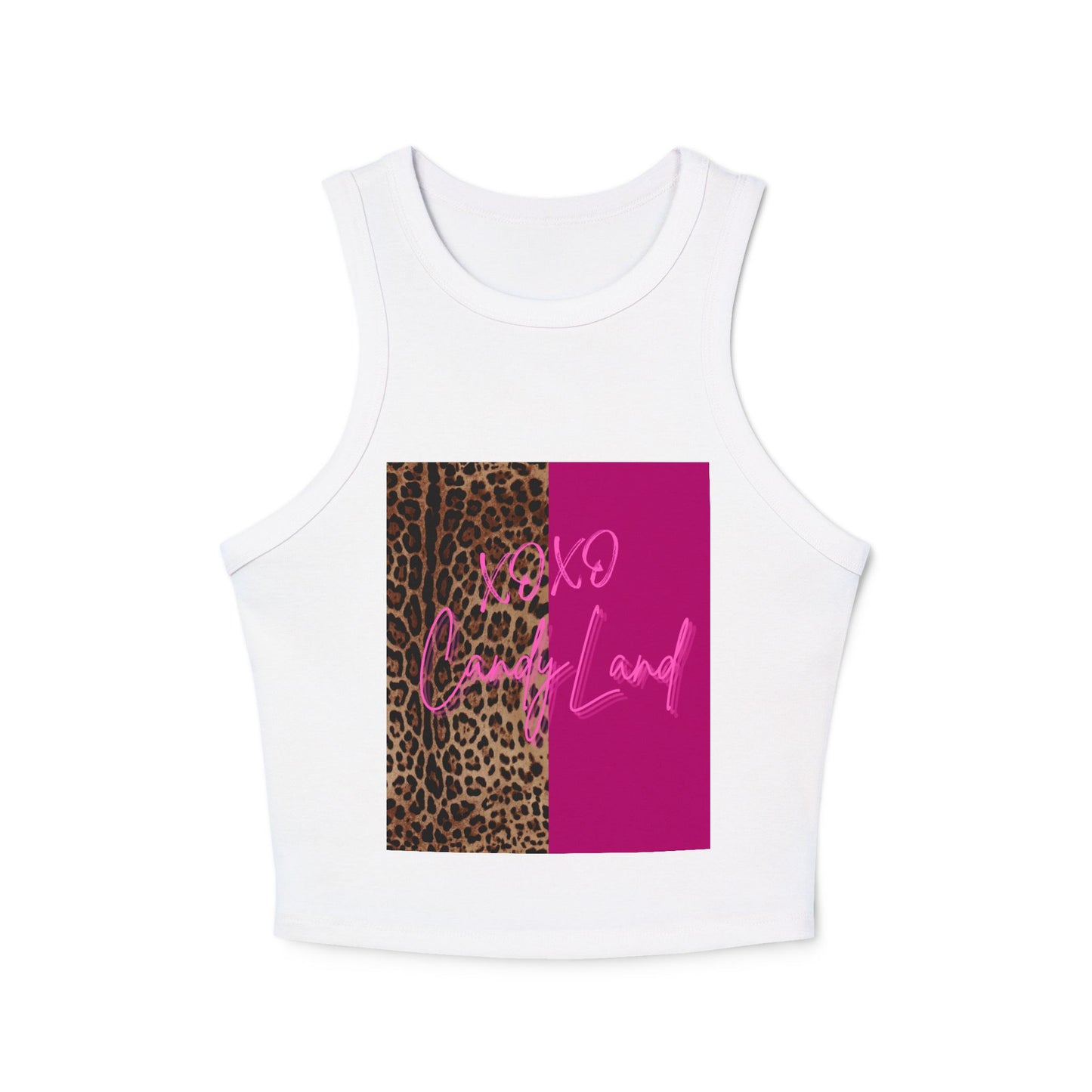 Wild Leopard Pink XOXO +C. Short Tank Top