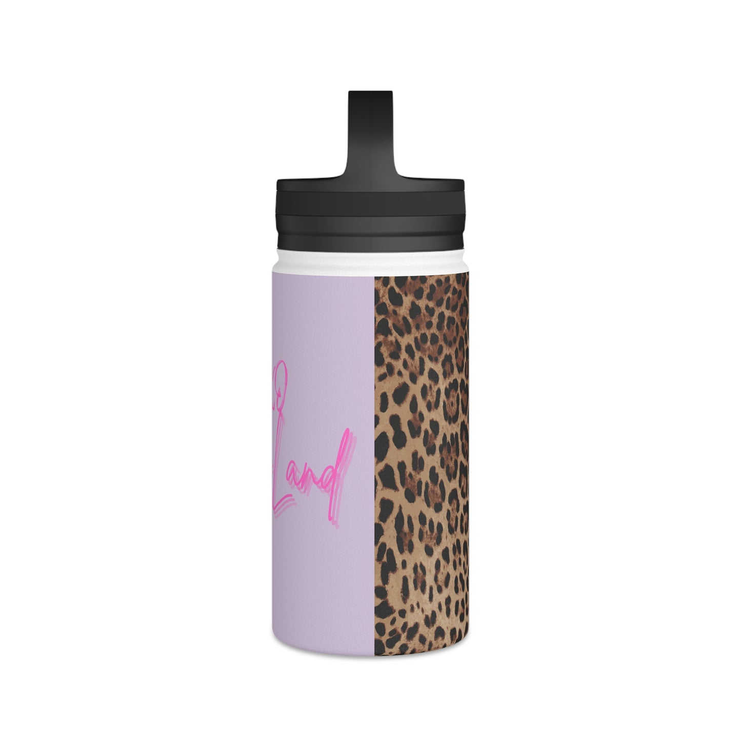 Wild Leopard Lavender XOXO Stainless Steel Water Bottle