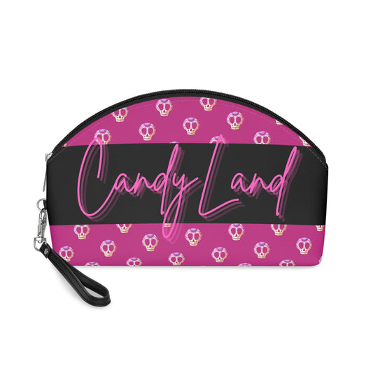 Mexican Skull violet Pink Makeup Bag