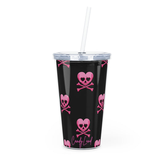 Pink Skull Black Vacation Cup