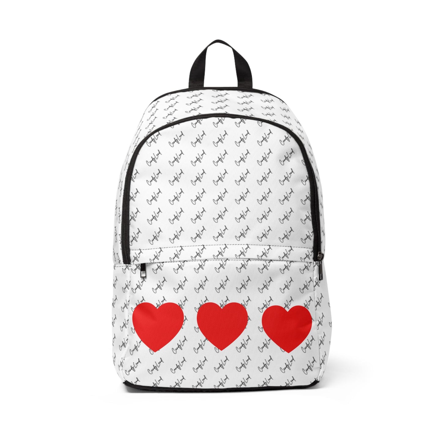 Big Heart White Backpack