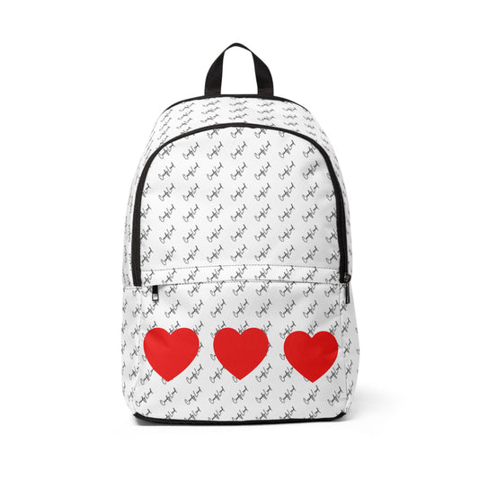 Big Heart White Backpack