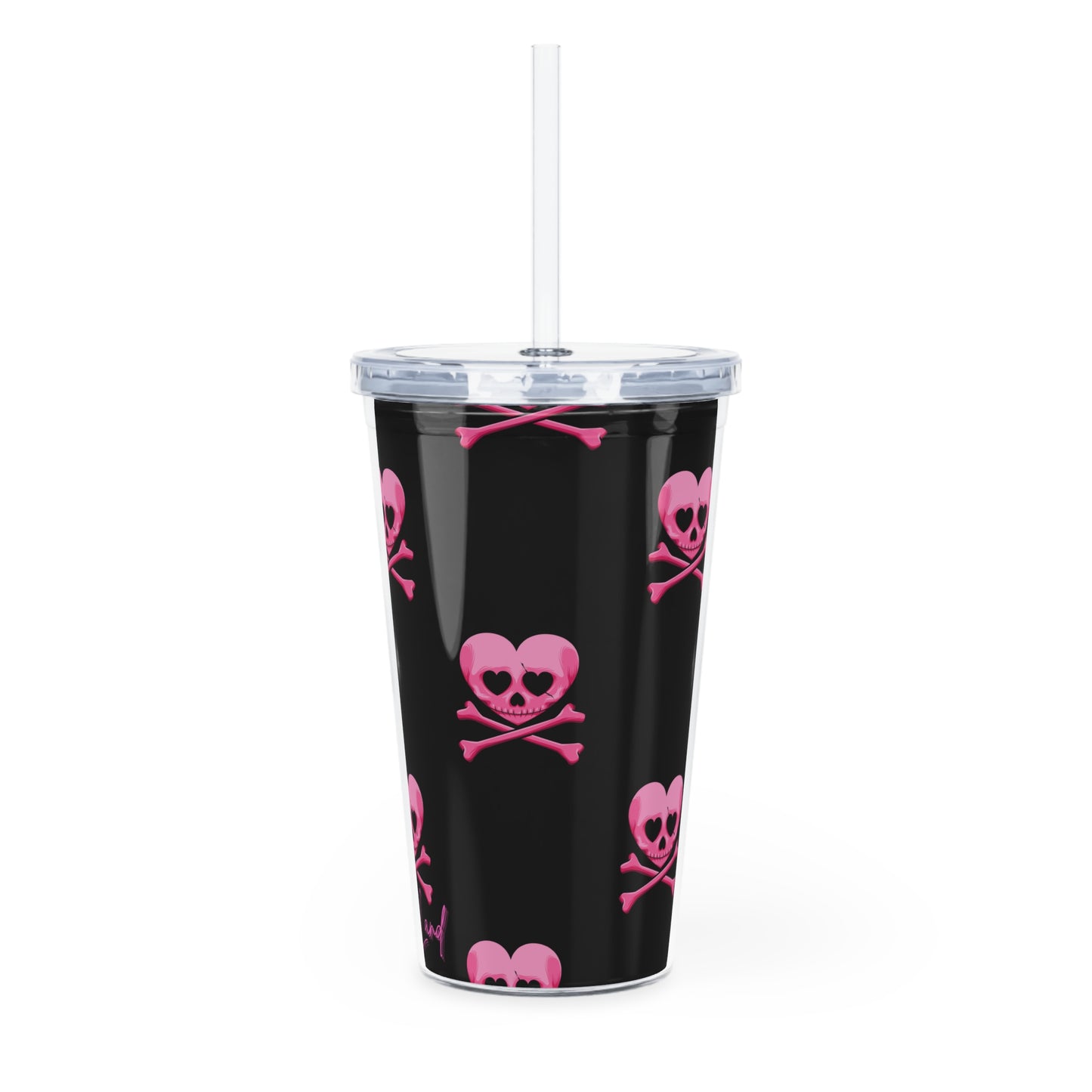 Pink Skull Black Vacation Cup