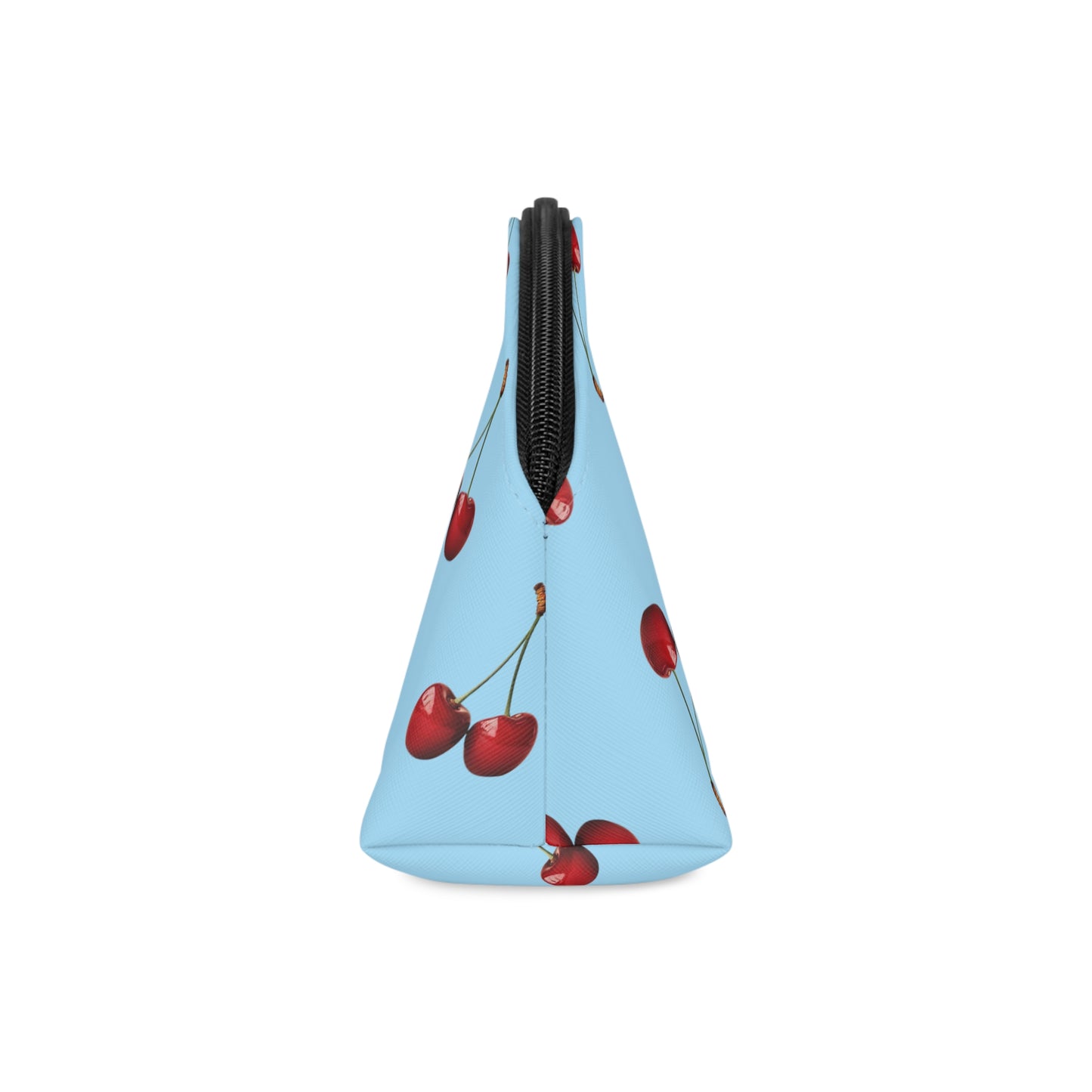 Cherry Light Blue Makeup Bag