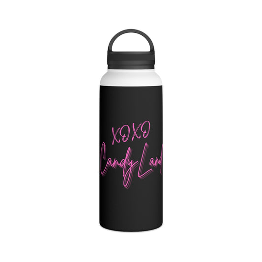 Wild Leopard Black XOXO Stainless Steel Water Bottle