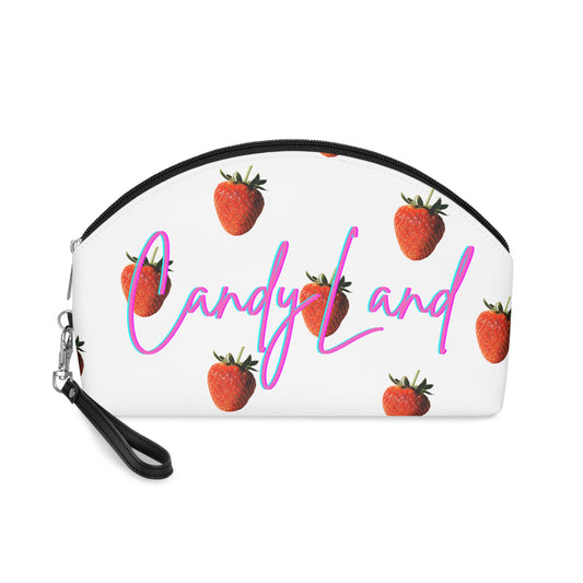 Strawberry White Makeup Bag