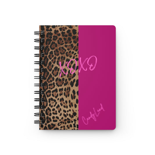 Wild Leopard Pink XOXO Spiral Bound Notebook