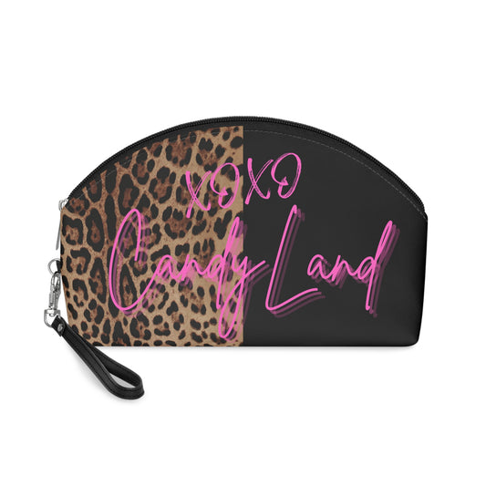 Wild Leopard Black XOXO Makeup Bag