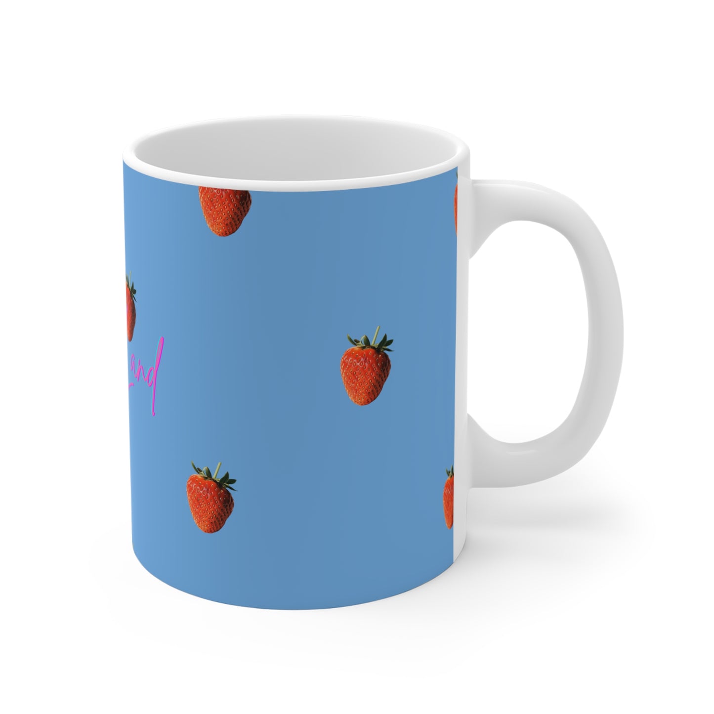 Strawberry Light Blue Mug