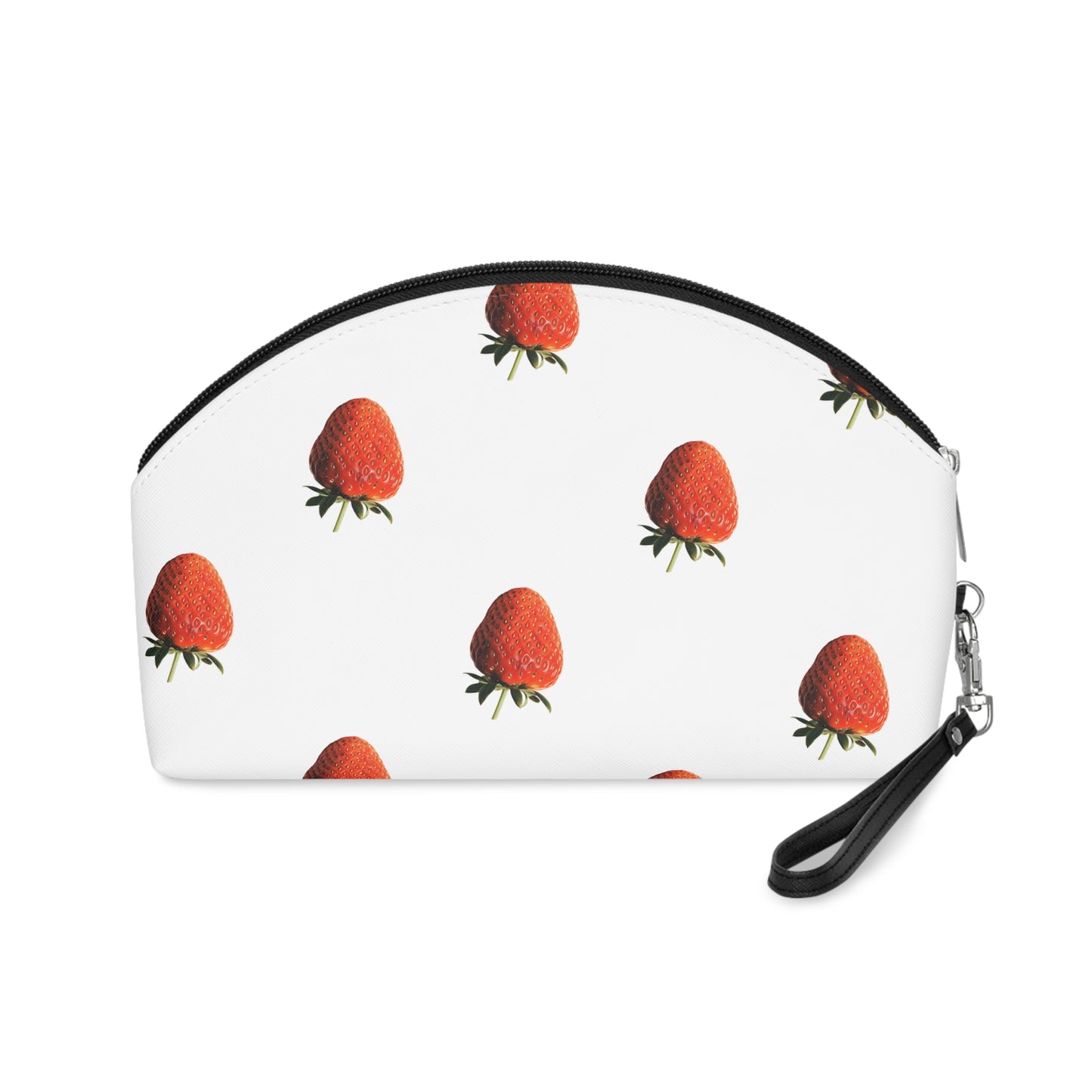 Strawberry White Makeup Bag