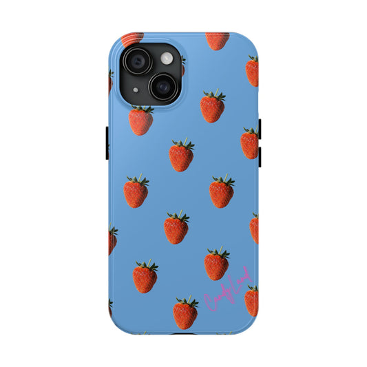 Strawberry Light Blue Miss Tough Phone Case