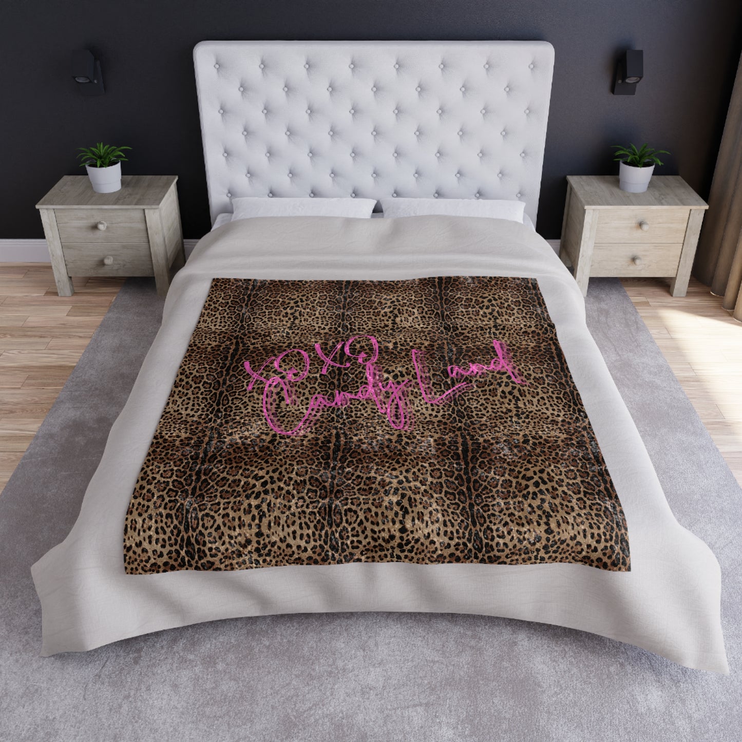 Wild Leopard XOXO Velvet Blanket