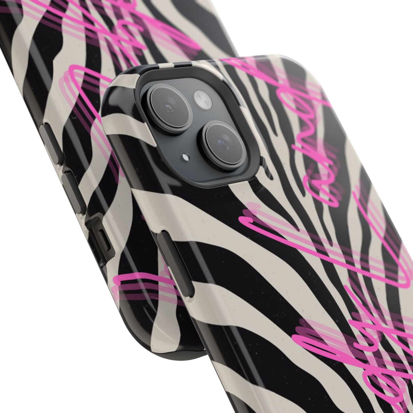 Zebra Candyland pink glossy Miss MagSafe Tough Case