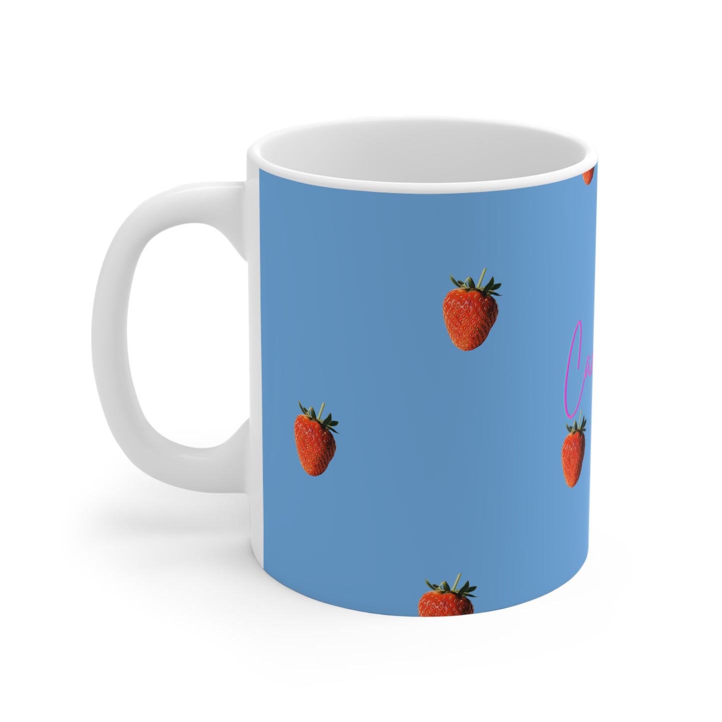 Strawberry Light Blue Mug