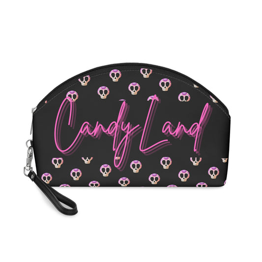 Mexican Skull violet Black Makeup Bag