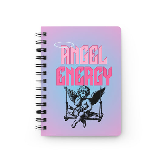 Angel Energy Light Blue Spiral Bound Notebook