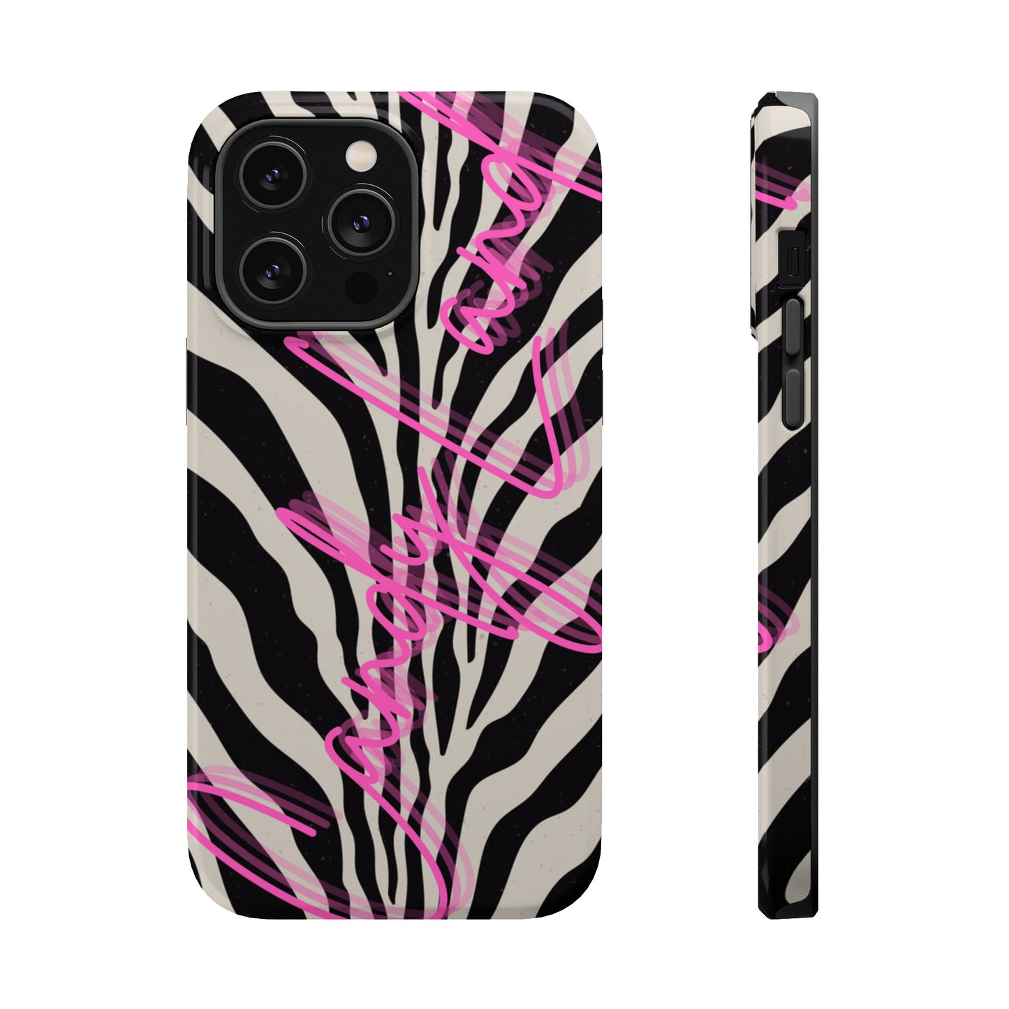 Zebra Candyland pink glossy Miss MagSafe Tough Case